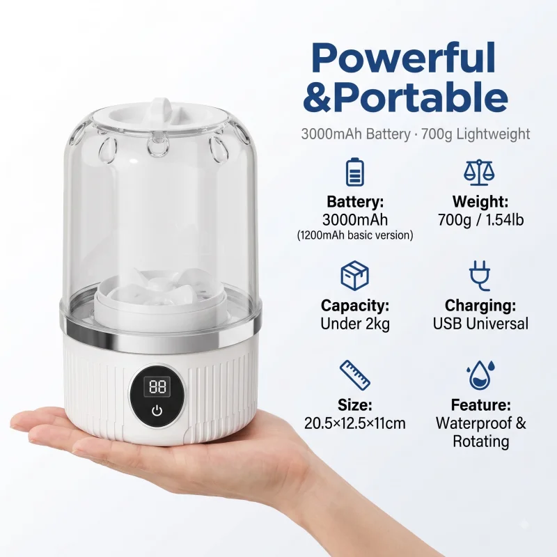 Mini Laundry Cup Portable Underwear Washing Machine Small Special for Maternal And Infant Clothing No Installation Required view 5