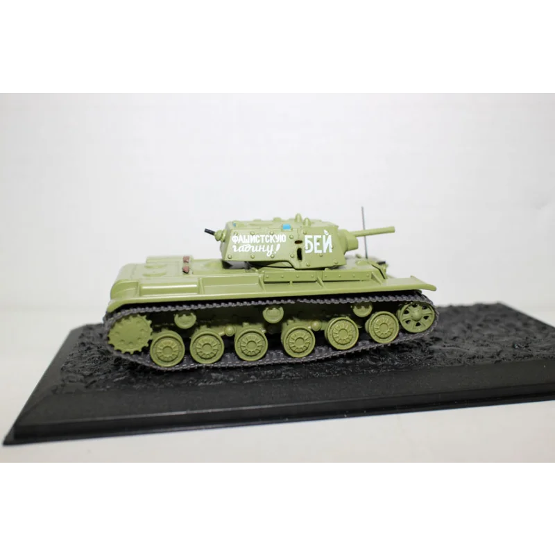 Tanque a escala 1/72 KV-1, modelo de coche soviético Voroshilov de la Segunda Guerra Mundial, juguete coleccionable, regalo, adorno de exhibición de recuerdo