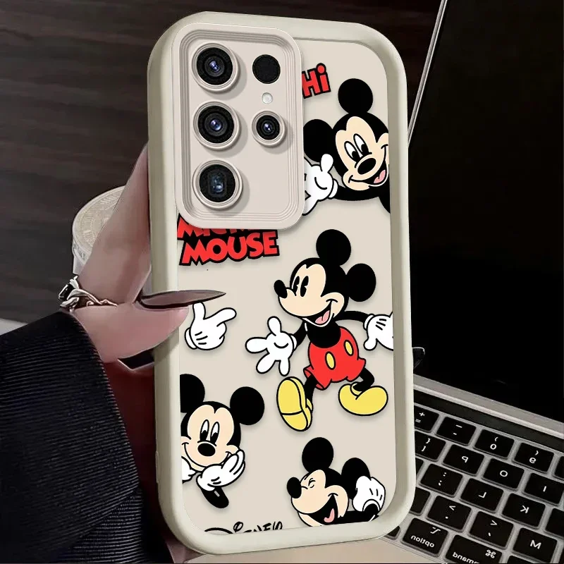 حافظة ديزني ميكي ميني لهاتف سامسونج جالاكسي S24 S25 S23 Ultra S22 S21 Plus FE A36 A56 A26 A16 A06 A15 A25 A35 A55 5G غطاء خلفي