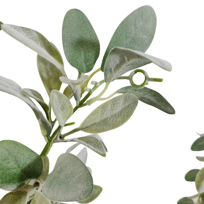 

Simulated rabbit ear leaf decorationArtificial Flocked Lambs Ear Garland - 2Meter Soft Faux Vine