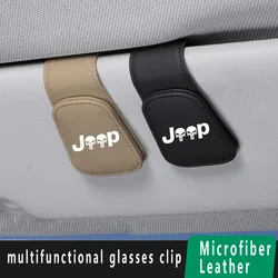 Car Eyeglass Holder Glasses Storage Clip For Jeep Renegade Commander Wrangler Liberty Cherokee Car Sunglasses Holder Accessories