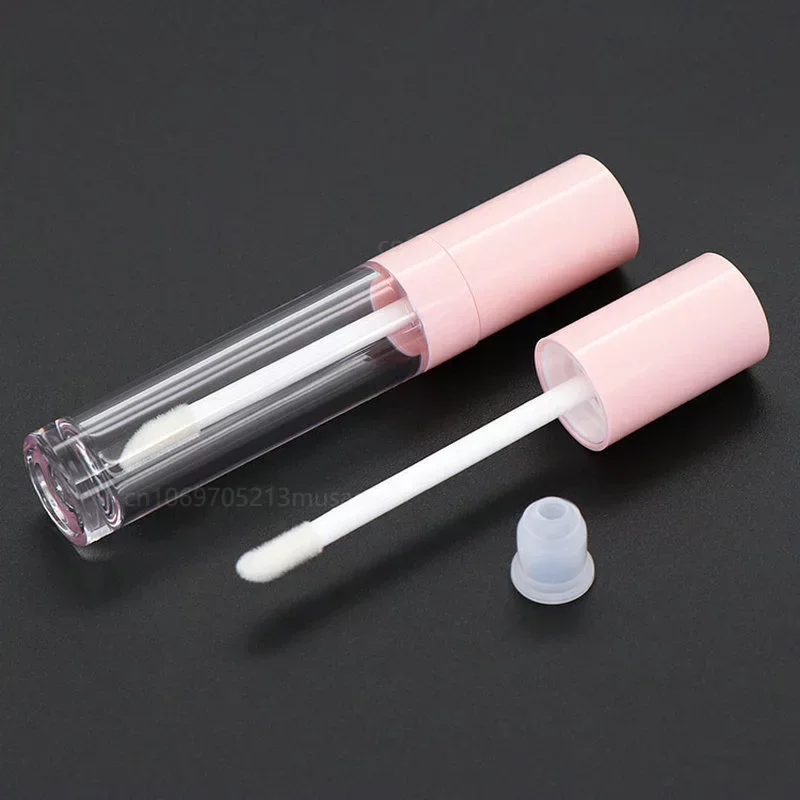 6.5ml Pink Lip Gloss Tubes Empty DIY Cylindrical Lip Balm Tubes with Wand Refillable Lipstick Vials Sample косметика Dispenser