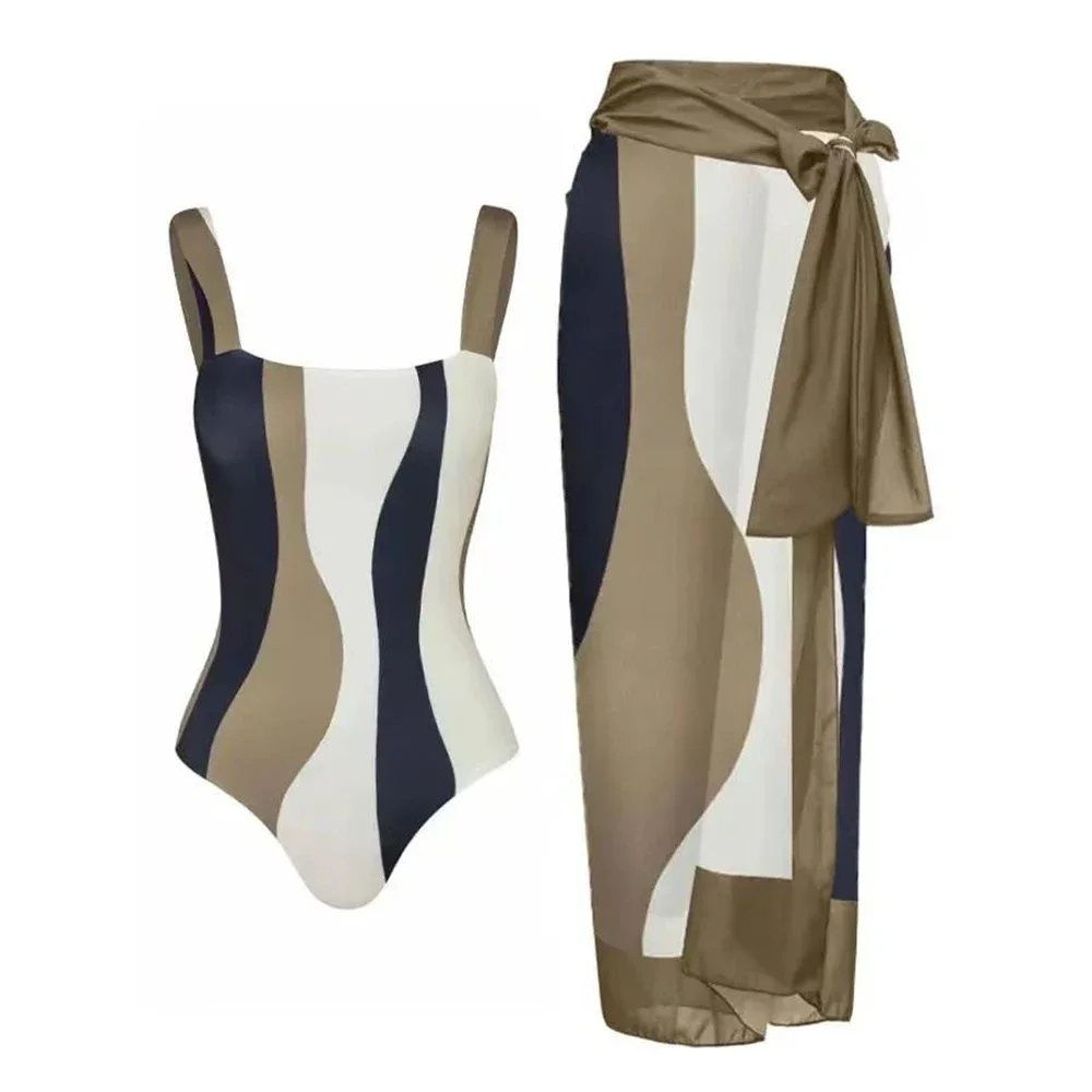2026 novo 2pc push up conjunto de biquíni feminino saia floral impresso biquinis com tiras bandagem banho biquini brasileiro