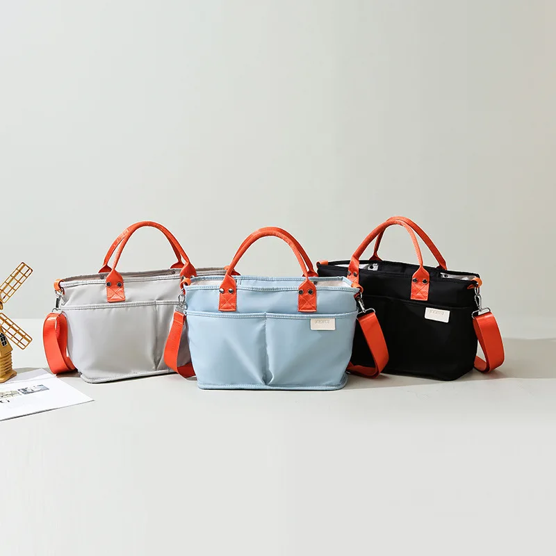 Mommy Bag Canvas Mother and Baby Bag Multi-functional Stroller Trailer Handbag Shoulder Messenger Bag