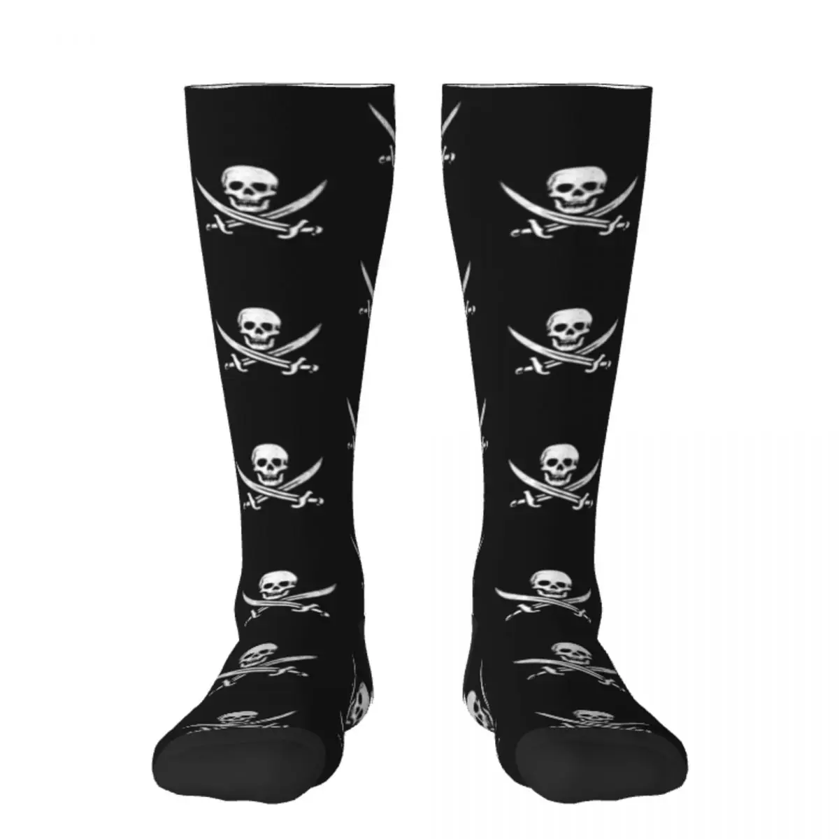 

Calico Jack Sword Pirate Flag Jolly Roger Graphic Socks cute kawaii Stockings compression Men's Socks For Men Women's