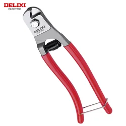 DELIXI ELECTRIC Wire Rope Scissors Wire Cutters 8-inch Strong Steel Wire Scissors Shears Clothesline Scissors for Electricians