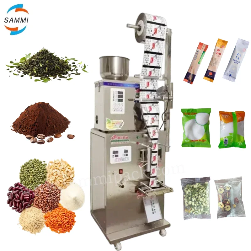 High-accuracy Powder Filler Automatic Bag Granular Salt Packing Machine Bottles Filling Machine back Seal