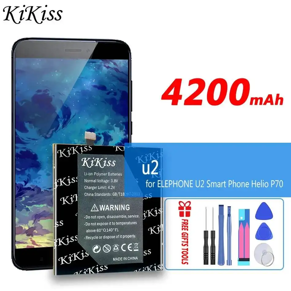 Mobile Phone Battery 4200mah High-Capacity For Elephone U2 Helio P70 Long-Lasting