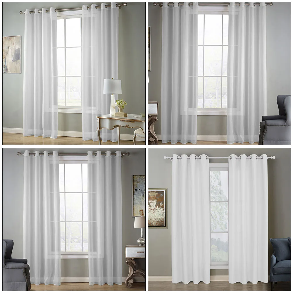 

Sheer Curtains Gauze Curtains White Snowflake Yarn Voile Lightweight Airy Feeling Softens Ambience Modern Traditional House