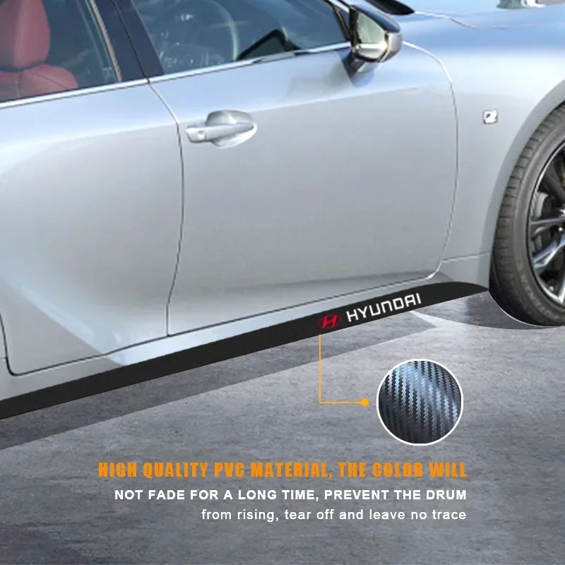 2 قطعة ملصقات السيارات الجانبية الجانب تنورة سيارة ملصق مائي لشركة هيونداي i30 توكسون إلنترا مكان باليساد تيراكان أكسنت كونا فيلوستر سوناتا #5