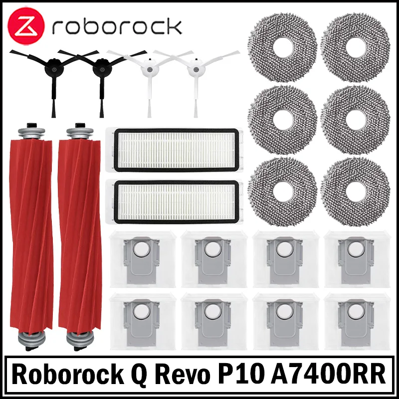 

Roborock Q Revo / P10 A7400RR Robot Vacuums Cleaner Accessory Main Side Brush Hepa Filter Mop Cloths Dust Bag Spare Part