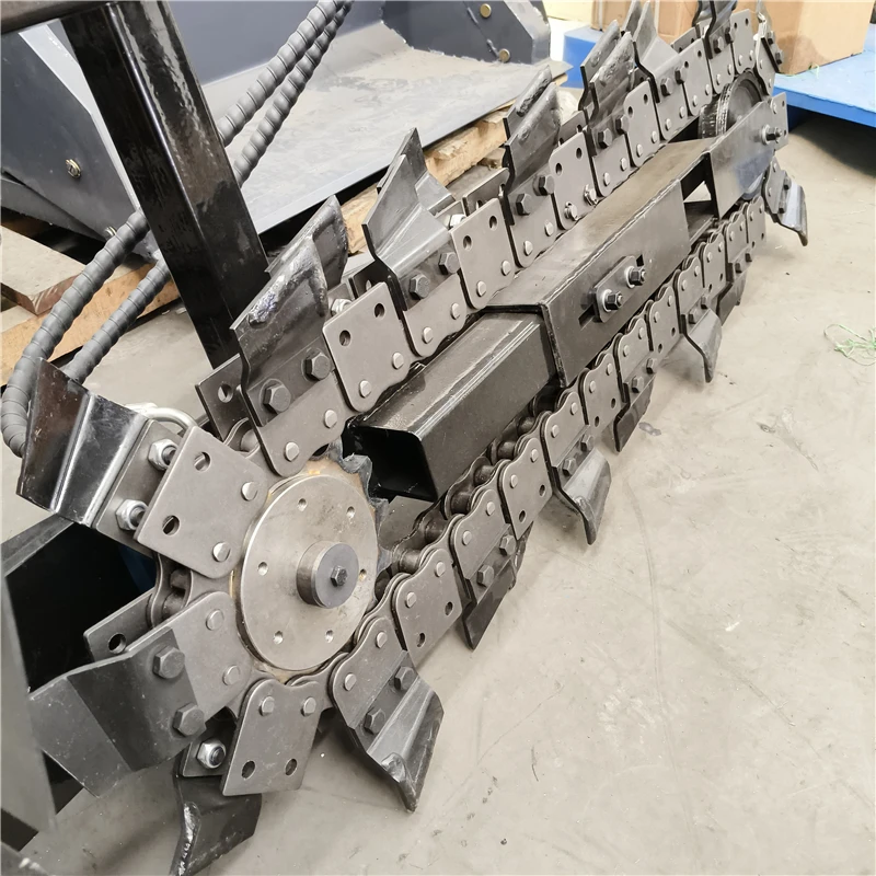 Excavator Attachment Chain Trencher Hydraulic Trenching Equipment PLC Control Motor Gearbox Bearing 1 Year Low Maintenance Cost