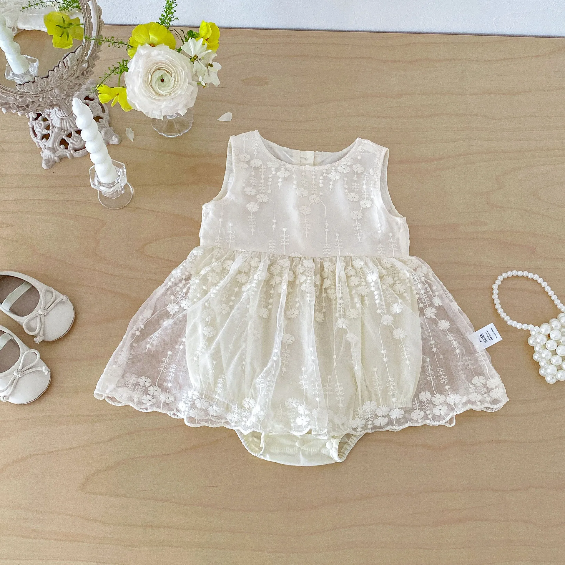 Baby clothes summer thin full moon dress summer breathable bag fart princess bag fart dress outdoor jumpsuit