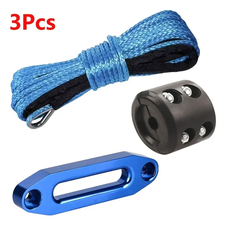 3Pcs Winch Rope Kit, 1/4