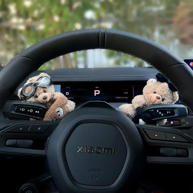 Neue Auto Scheibenwischer Dekorationen Wohnaccessoires Niedlicher Bär Plüschpuppe Kreatives Geschenk Home Schreibtisch Ornament Autozubehör