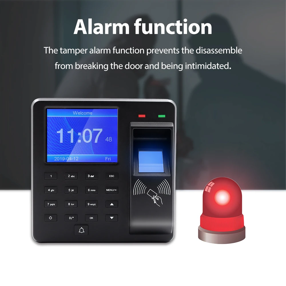 출퇴근 관리 지문 출퇴근 기록 및 출입 통제 장치
