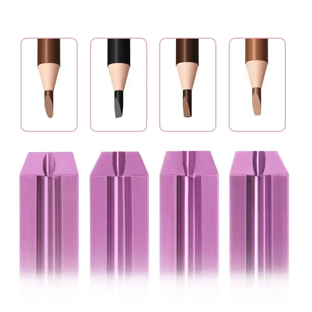 4 في 1 مبراة قلم الحواجب Microblading الوشم ماركر تجميل دائم المهنية قلم الحواجب شحذ تلميح أداة رقيقة