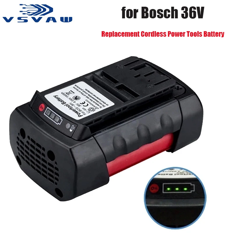 36V 8000mAh Replacement Cordless Power Tools Battery for Bosch 6.0A BAT810 BAT840 2607336173 D70771 GBH 36V-LI 36VF-LI