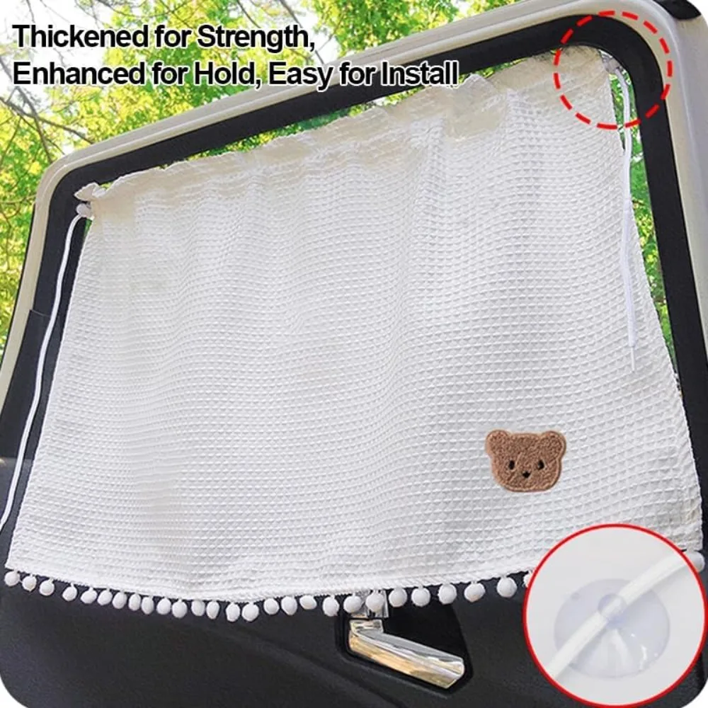 

Side Window Sunshade Uv Protection Cartoon Universal Suction Cup Curtain Flower Car Window Sunshade Cover For Kid Baby Children