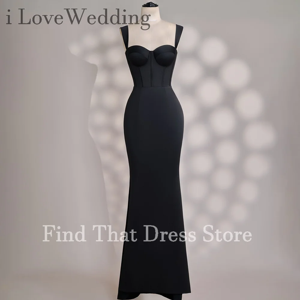 Nach Maß Schwarz Spaghetti-trägern Mantel Formales Abendkleid Backless Maxi Länge Prom Party Kleid Vestido de novia