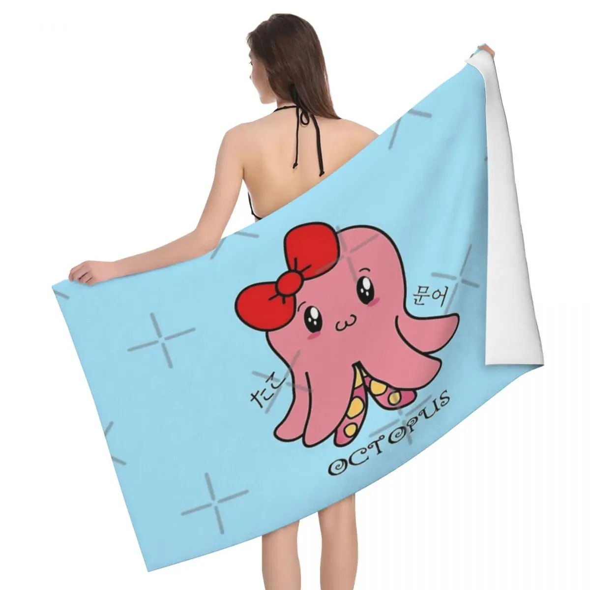

Kawaii Octopus 80x130cm Bath Towel Water-absorbent For Outdoor Great Gift