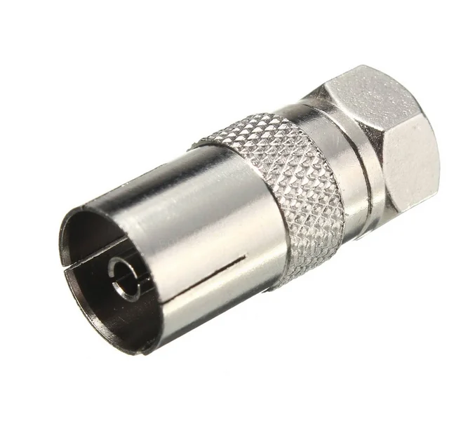 RF Female Socket To F Type Screw Male Plug Adapter Converter Coax TV Ariel