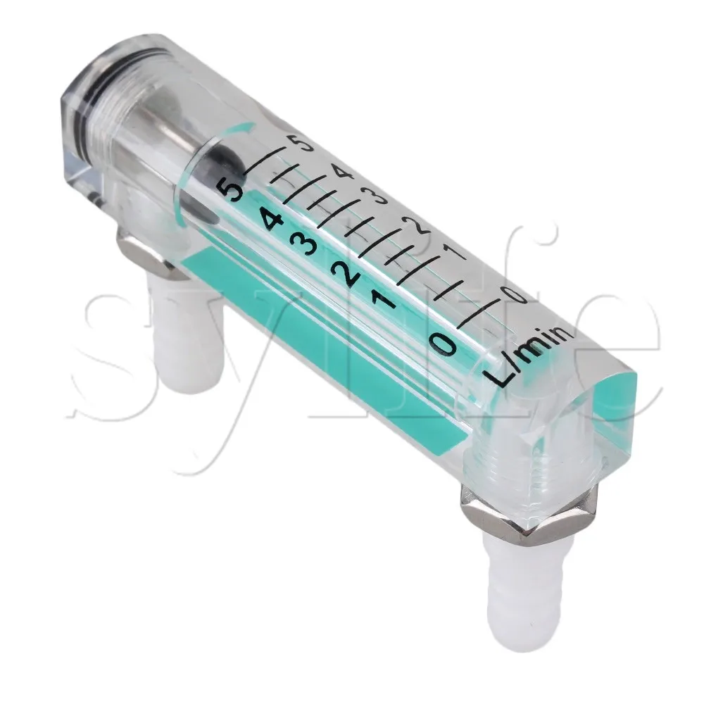 LZQ-1 Oxygen Flow Meter 0-5LPM Acrylic Metal Fitting Gas Air Flowmeter