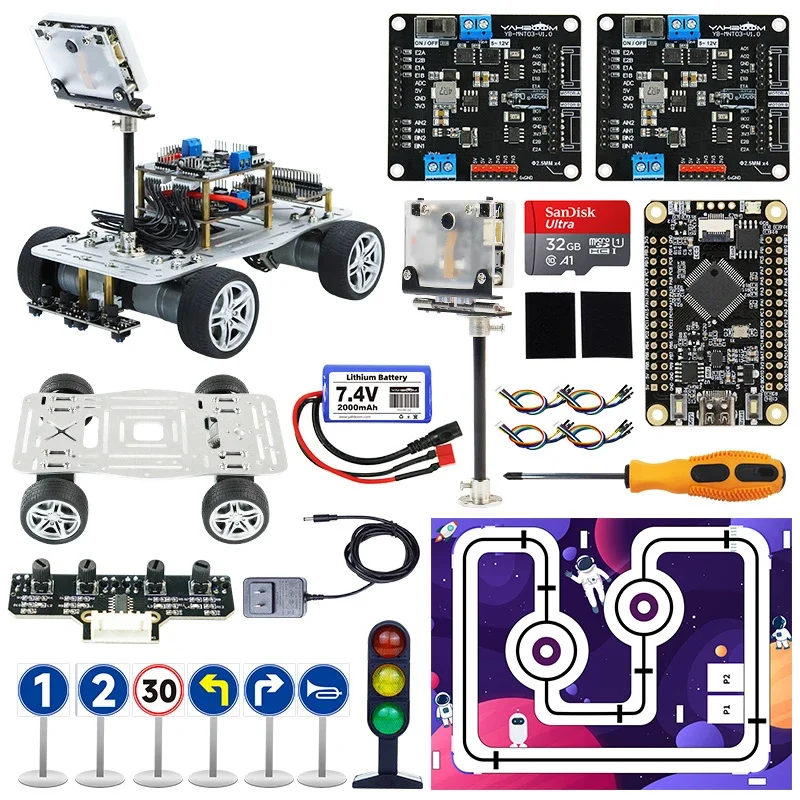 STM32 car AI visual recognition machine unmanned autonomous driving electronic design competition K210