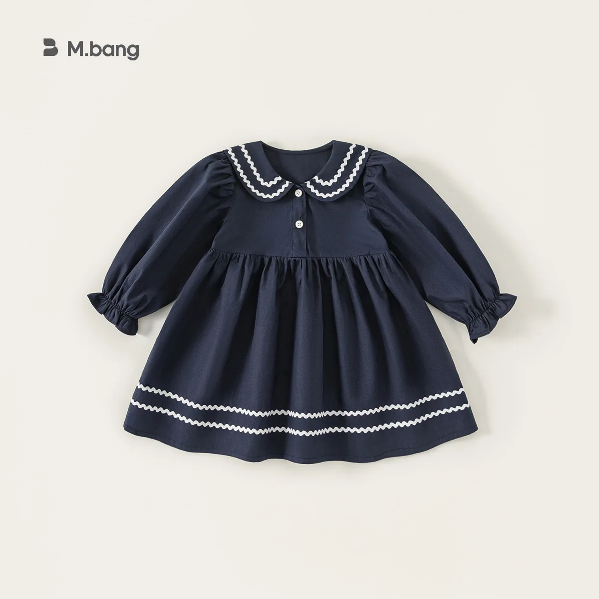 Children's Clothing 2025 Women's Treasure New Autumn Clothing Bow College Style Skirt Doll Collar Long-sleeved Girls' Dress