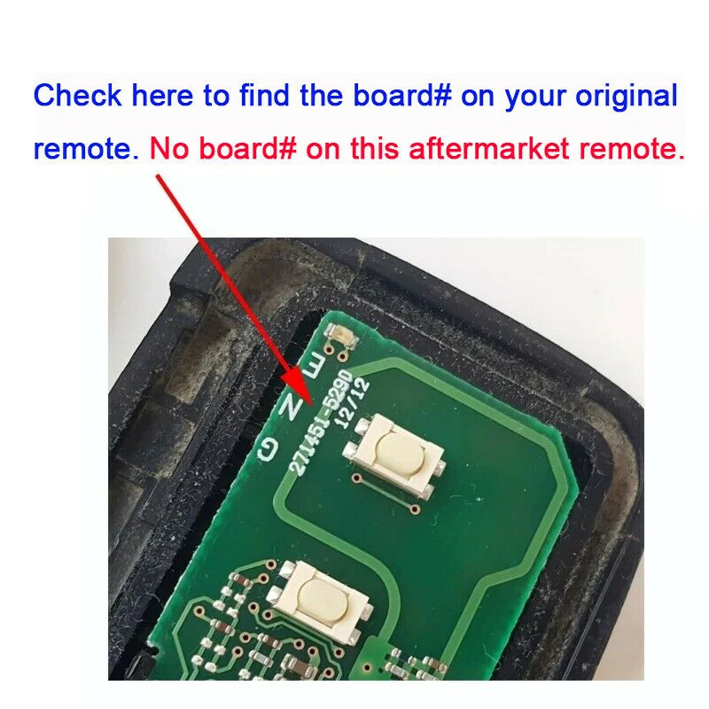 KEYECU 271451-5290 314.3MHz Remote Key Fob for Toyota Venza 2009 2010 2011 2012 2013 2014 2015 2016 HYQ14ACX
