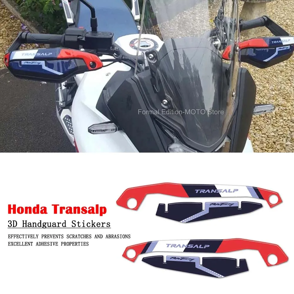 

For Honda XL750 Transalp 2023 3D Epoxy Resin Anti Scratch Motorcycle Handguard Protect Stickers Waterproof Hand Guard Decals