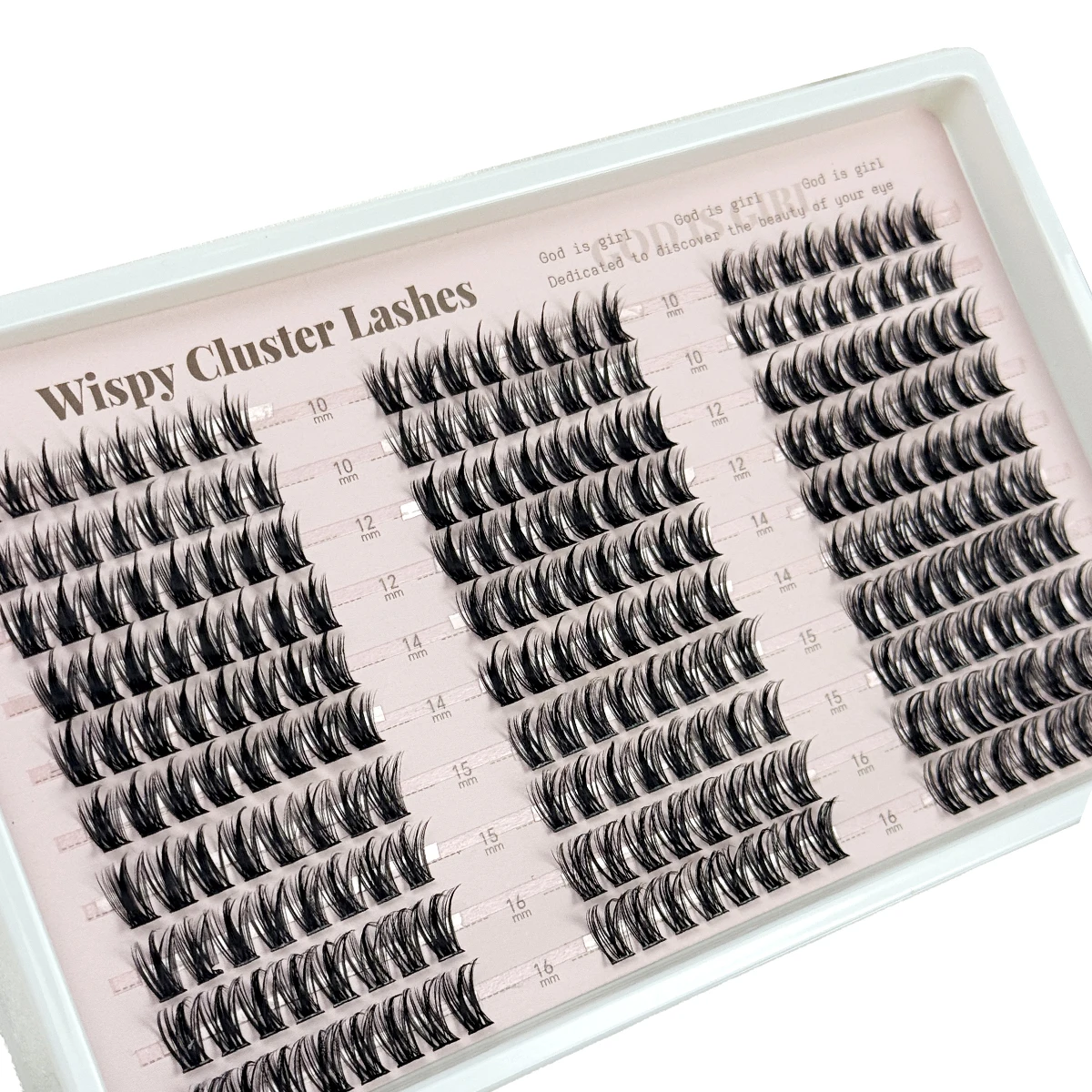 30 Reihen 240 Stück Wimpernbüschel, Volumen-Wimpernbüschel mit Spikes, Wimpernverlängerung, Wispy Spiky Einzelwimpern, DIY-Wimpernverlängerung – Detail 5