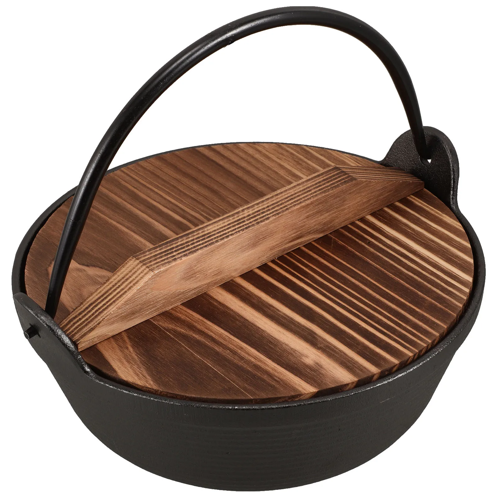 

Cast Iron Stew Pot Camping Cookware Japanese Design Soup Travel Outdoor Adventure Family Gathering Kitchen Use Storage Efficient