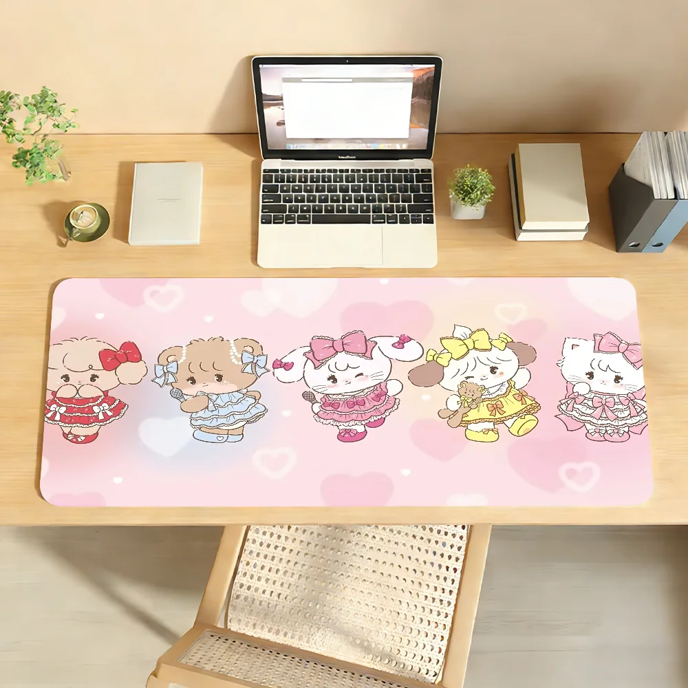 Cute M-Mikko Cat Mouse Pad Non-slip Desk Mat PC Laptop Accessories Rubber Office Keyboard Large Gamers Decoracion