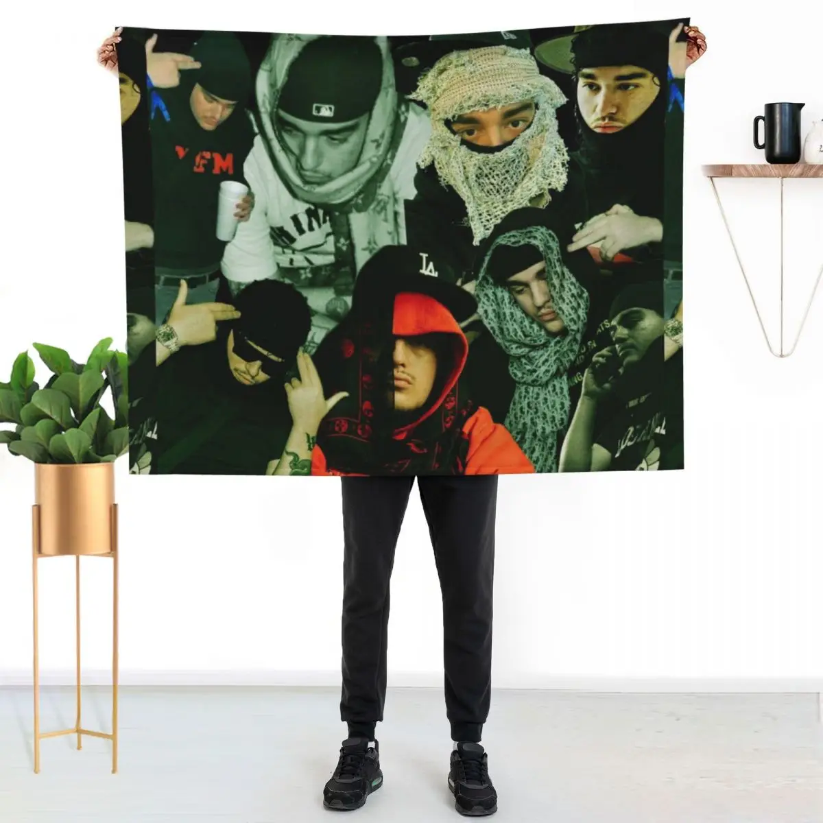 Yeat tribute collage poster design 2022 Throw Blanket warm winter Fashion Sofas Hairys Decoratives Large Blankets