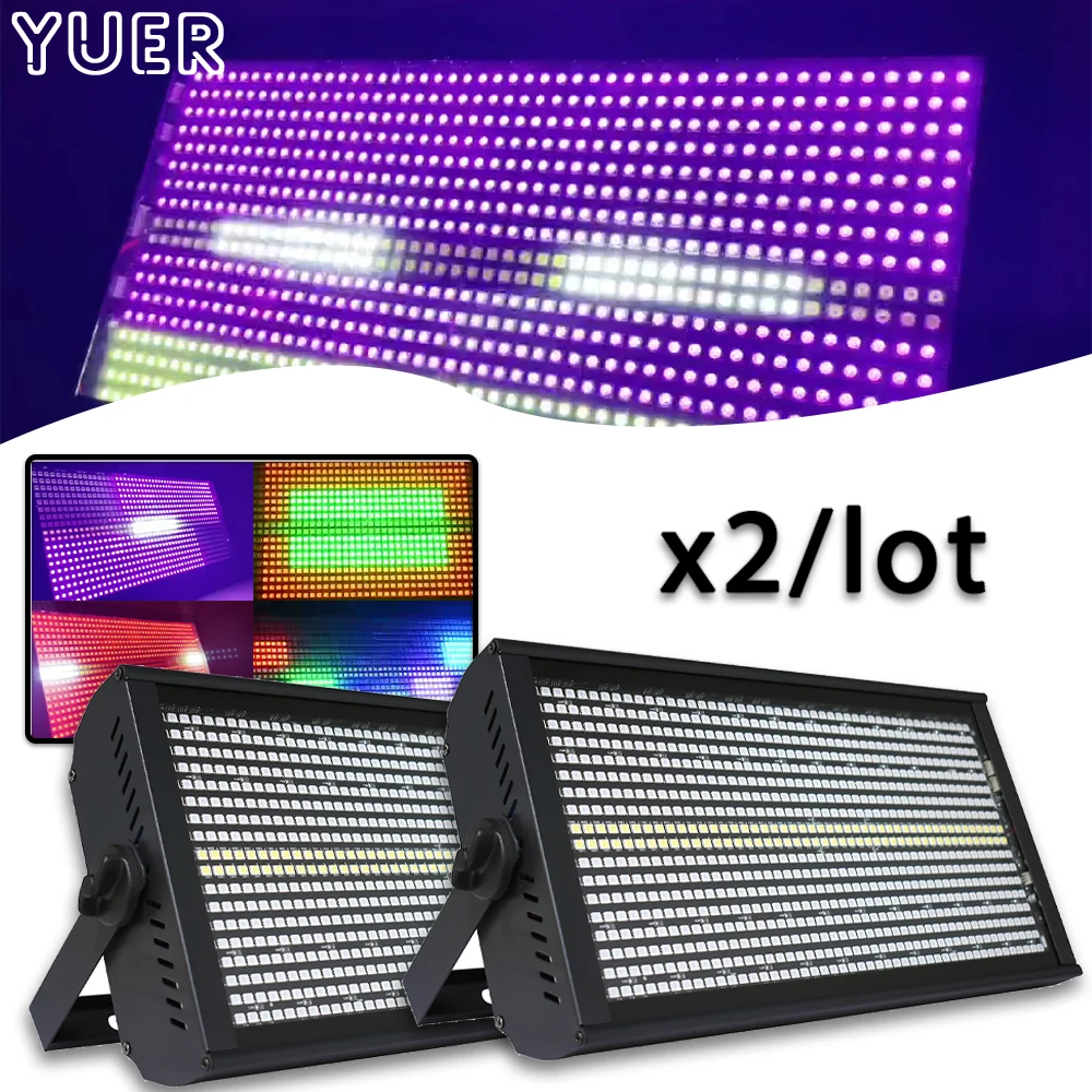 2PCS/LOT New Strobe 48+8 Zone LED 864PCS RGBW Wedding Flashing Wash Background Party Dj Disco Club Martin DMX512 Stage Lighting