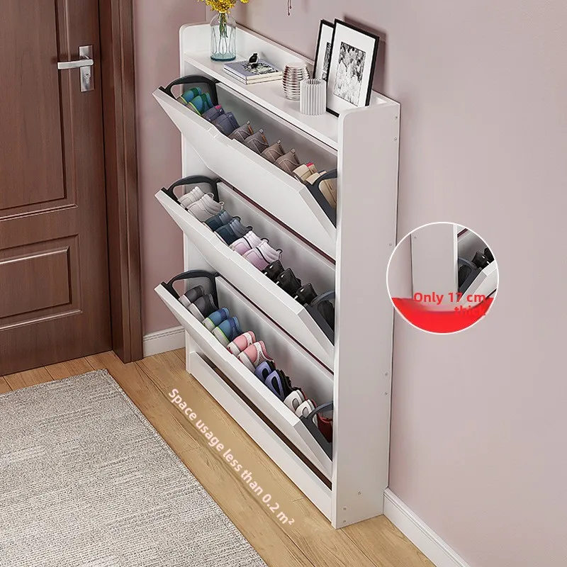 economic-ultra-thin-carriage-table-cloth-flip-shoe-cabinet-multi-layer-shoe-rack-large-capacity-storage-for-home-entrance