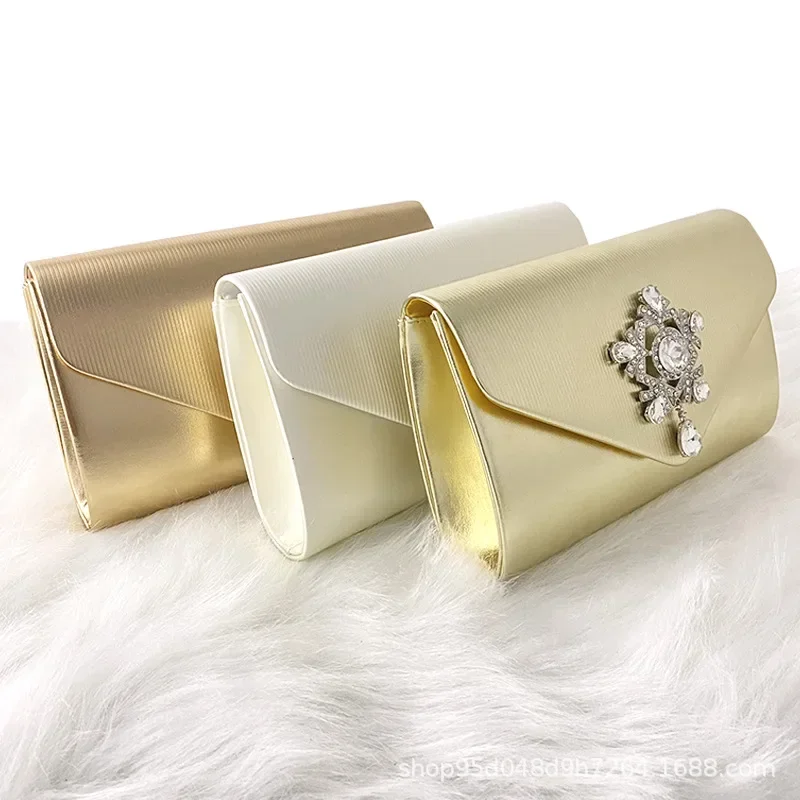 Damen-Clutch, luxuriöse Designer-Abendtasche für elegante Kette, Damen-Handtasche für Party, goldene Umhängetasche für Hochzeit/Dating