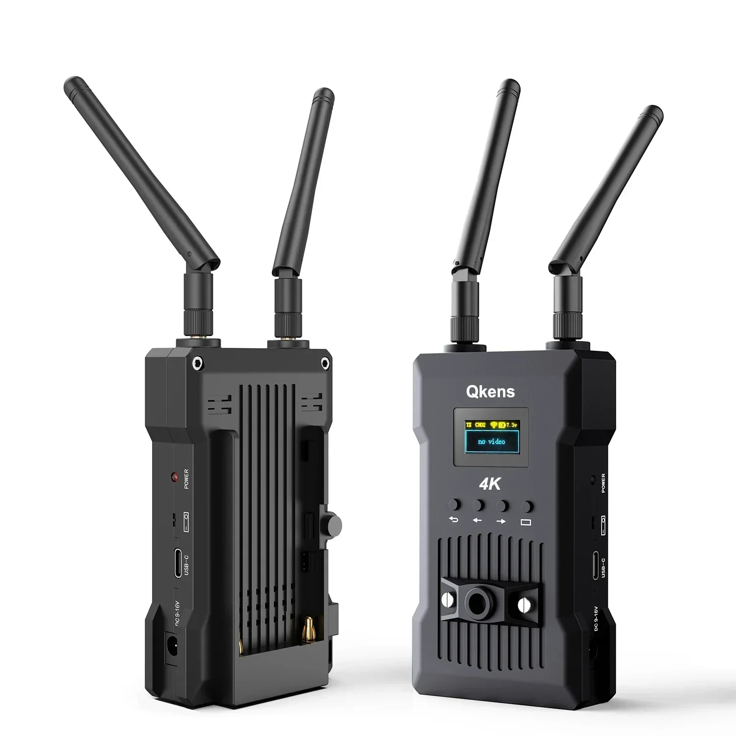 5.8G 4K Wireless Transmission System 0.06s Latency Video Transmitter and Receiver 1080P 250m Dual HDMI Extender Support Battery