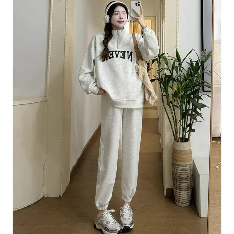 2024 autumn and winter new women's suit fashionable loose sports casual top+casual pants two-piece set