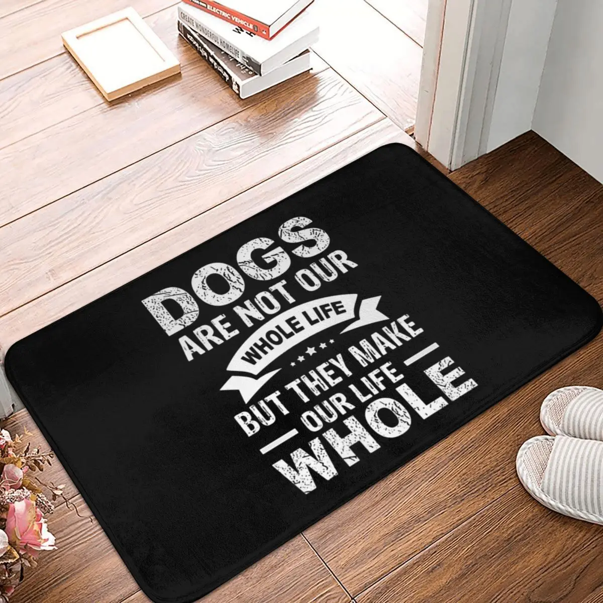 Watch Dogs Legion Non-slip Doormat Dogs Are Not Our Whole White Living Room Bedroom Mat Welcome Carpet Flannel Pattern Decor