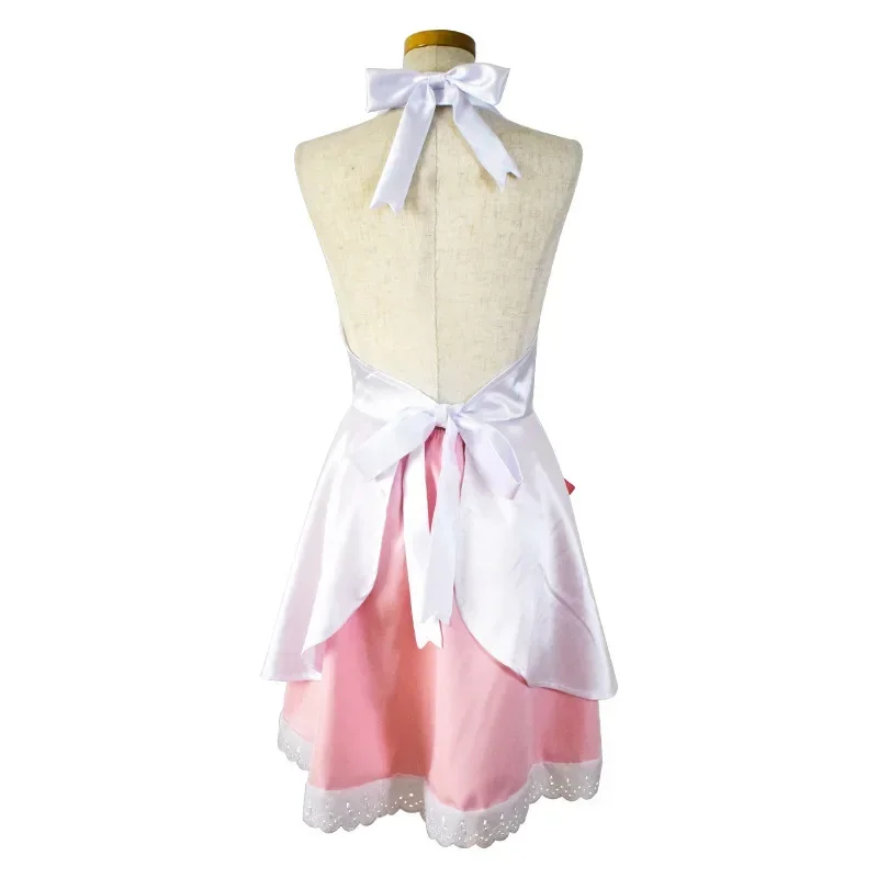 Anime Bakemonogatari Oshino Shinobu Cosplay Costume Female Lolita White Pink Dress Women Halloween Costumes