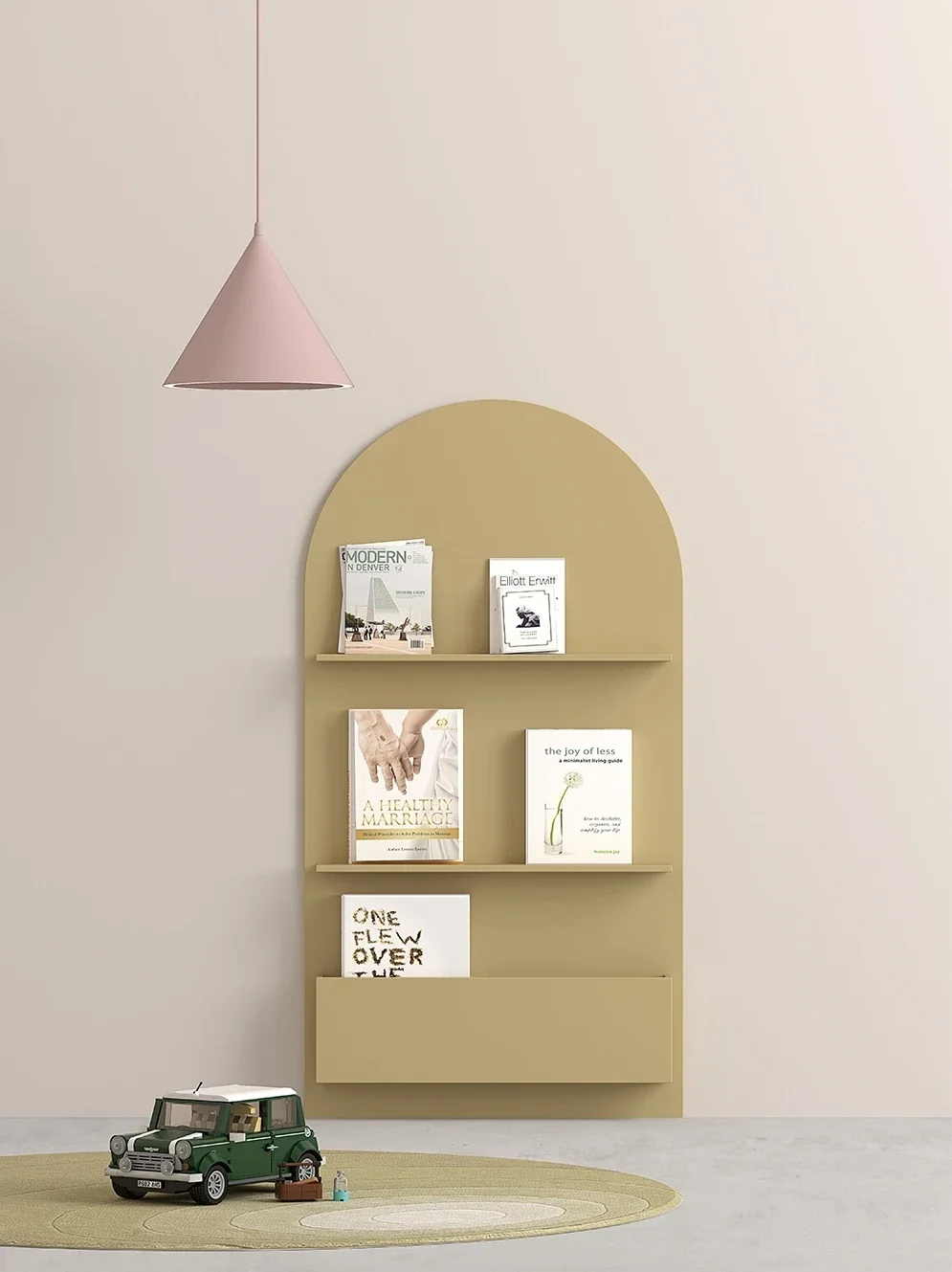 Modern Simple and Light Luxury Ins Book Shelf Floor Storage Rack Magazine Storage Rack