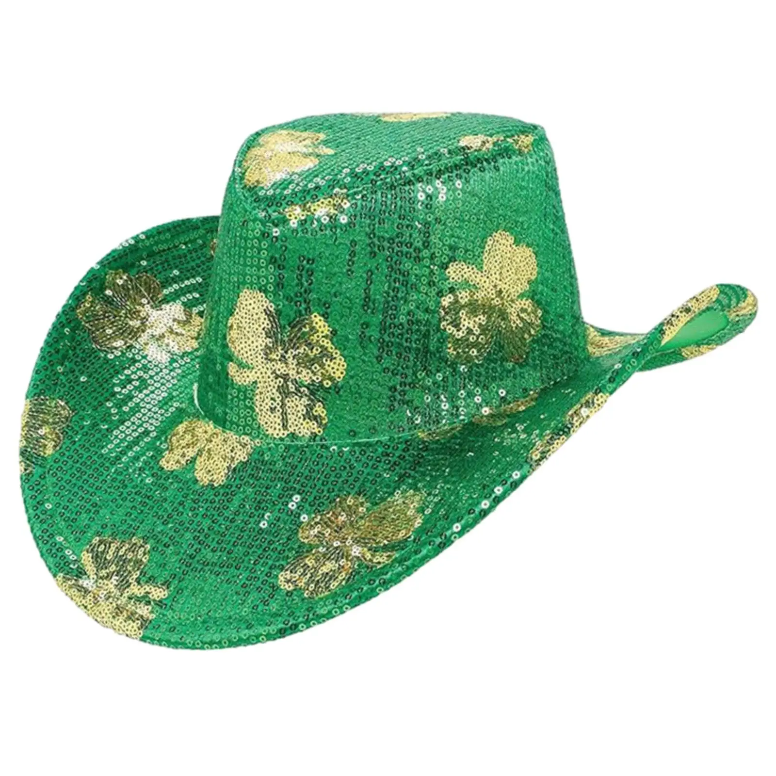 Sequin Cowboy Hat ST Patricks Day Hats Costume Accessories Western Cowgirl Hat for Bridal Shower