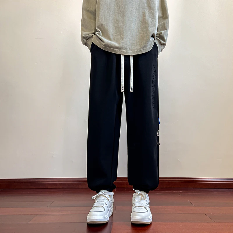 

Men's spring autumn fashion oversized loose sweatpants sporty casual pants men's outdoor pants comfortable drape long pants men