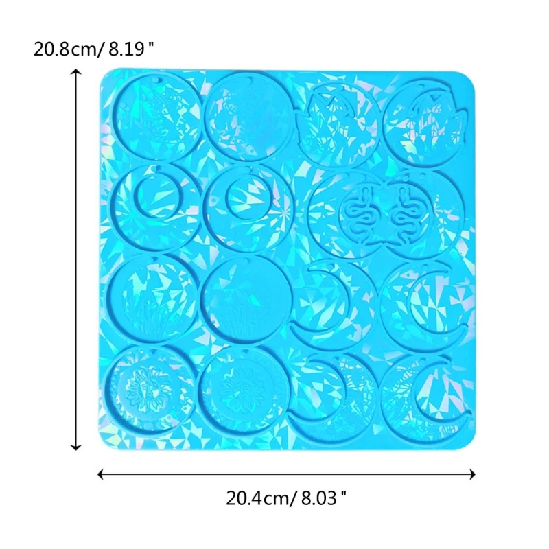 Accesorios únicos moldes resina hechos a mano cristal Luna colgante molde