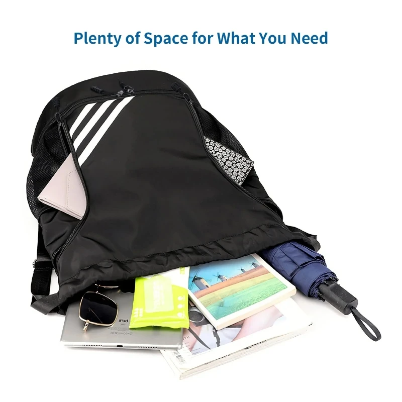 Sacs à dos étanches multi-poches pour sports de plein air, football, proximité, sac à dos de gym, voyage, randonnée, ficelle Piazza