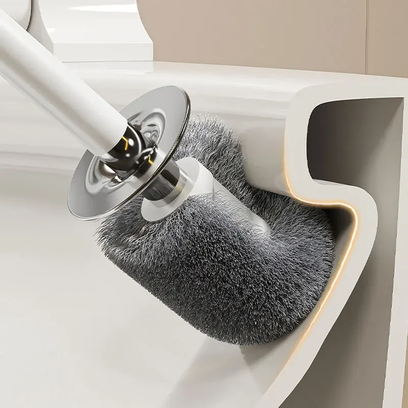 Suction cup toilet brush for household use no dead corners wall mounted no drilling required  bathroom accessories toilet brush