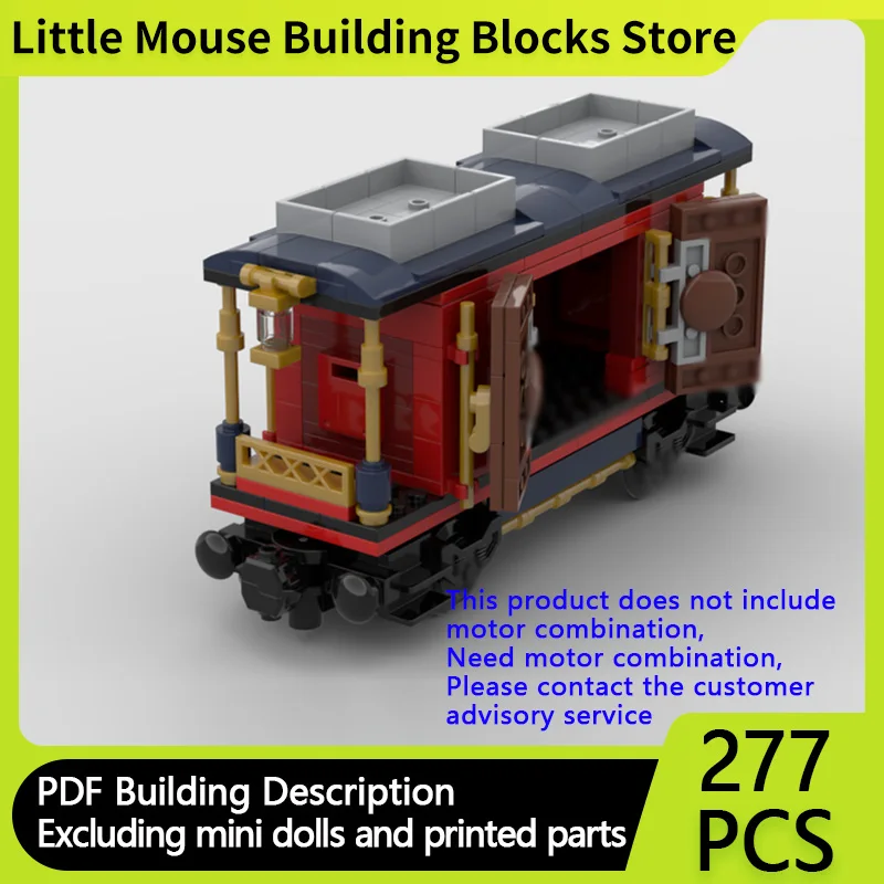 

City Car Model MOC Building Bricks Christmas Train Mail Car Modular Technology Children Holiday Gifts Assemble Toys Suit