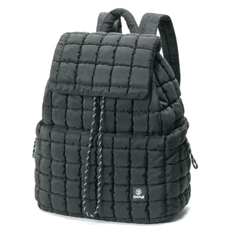 

Стеганый рюкзак для женщин: легкий, для путешествий, спортзала, походов, с уплотнением и утягивающим шнурком, повседневный, для прогулок